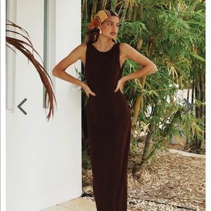 VRG GRL A Night In Paris Open Back Midi Dress
